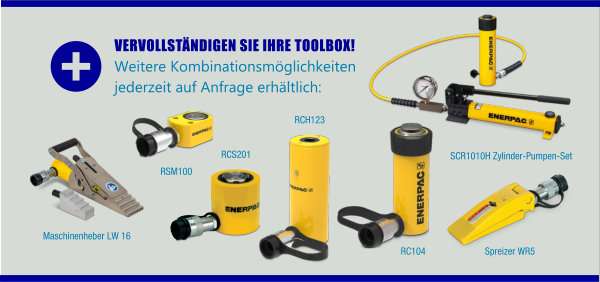 Aktion: Enerpac Zylinderset SCL101PGH zum Dauertiefpreis; verschiedene Kombinationsmöglichkeiten auf Anfrage